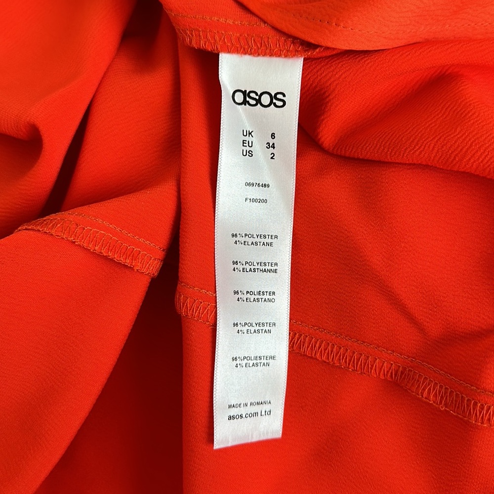 NWOT ASOS satin burnt orange dress - Picture 8 of 9